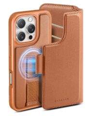 CASENEO For iPhone 16 Pro Max Magnetic Case RFID Blocking Wallet Detachable Leather Phone Cover with Wristband by The Case Factory