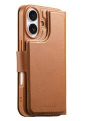 CASENEO For iPhone 16 Magnetic Case RFID Blocking Wallet Detachable Leather Phone Cover with Wristband by The Case Factory