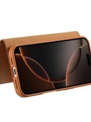 CASENEO For iPhone 16 Magnetic Case RFID Blocking Wallet Detachable Leather Phone Cover with Wristband by The Case Factory