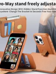 CASENEO For iPhone 15 Pro Max Magnetic Case RFID Blocking Wallet Detachable Leather Phone Cover with Wristband by The Case Factory