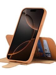 CASENEO For iPhone 14 Pro Magnetic Case RFID Blocking Wallet Detachable Leather Phone Cover with Wristband by The Case Factory