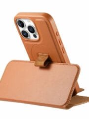 CASENEO For iPhone 14 Pro Magnetic Case RFID Blocking Wallet Detachable Leather Phone Cover with Wristband by The Case Factory