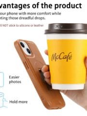 CASENEO For iPhone 14 Magnetic Case RFID Blocking Wallet Detachable Leather Phone Cover with Wristband by The Case Factory