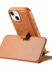 CASENEO For iPhone 14 Magnetic Case RFID Blocking Wallet Detachable Leather Phone Cover with Wristband by The Case Factory