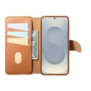 CASENEO For Samsung Galaxy S25+ Magnetic Case RFID Blocking Detachable Wallet Leather Phone Cover with Wristband by The Case Factory