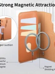 CASENEO For Samsung Galaxy S25+ Magnetic Case RFID Blocking Detachable Wallet Leather Phone Cover with Wristband by The Case Factory