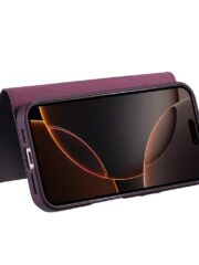 CASENEO For iPhone 16 Pro Magnetic Case RFID Blocking Wallet Detachable Leather Phone Cover with Wristband by The Case Factory