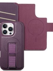 CASENEO For iPhone 16 Pro Magnetic Case RFID Blocking Wallet Detachable Leather Phone Cover with Wristband by The Case Factory
