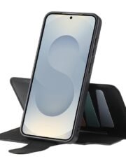 CASENEO For Samsung Galaxy S25 Magnetic Case RFID Blocking Detachable Wallet Leather Phone Cover with Wristband by The Case Factory