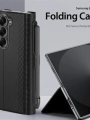 DUX DUCIS Bril Series For Samsung Galaxy Z Fold7 Case Leather Stand Phone Cover with Pen Holder by The Case Factory