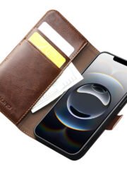 QIALINO For iPhone 16e Wallet Case Genuine Cow Leather Flip Cover Magnetic Clasp Full Protection by The Case Factory