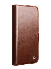 QIALINO For iPhone 16e Wallet Case Genuine Cow Leather Flip Cover Magnetic Clasp Full Protection by The Case Factory