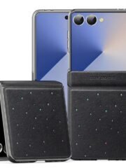 DUX DUCIS STEX Series For Samsung Galaxy Z Flip7 Case Star Pattern Leather Phone Cover As Shown Samsung Galaxy Z Flip7 by The Case Factory