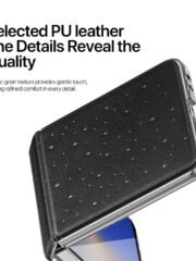 DUX DUCIS STEX Series For Samsung Galaxy Z Flip7 Case Star Pattern Leather Phone Cover by The Case Factory