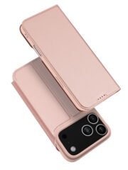DUX DUCIS Skin Pro Series For iPhone 17 Pro Case Leather Cover Card Holder Pink iPhone 17 Pro by The Case Factory