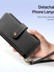 DUX DUCIS Lawa Series For iPhone 17 Pro Case Detachable Zipper Wallet Magnetic Cowhide Leather Cover by The Case Factory
