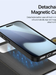 DUX DUCIS Lawa Series For iPhone 17 Pro Max Case Detachable Zipper Wallet Magnetic Cowhide Leather Cover by The Case Factory