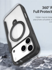 DUX DUCIS Skin X Pro Series For iPhone 17 Pro Leather Case Rotary Kickstand Cover Compatible with MagSafe by The Case Factory