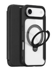 DUX DUCIS Skin X Pro Series For iPhone Air Leather Case Rotary Kickstand Cover Compatible with MagSafe Black iPhone Air by The Case Factory