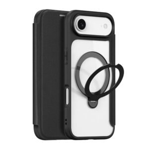 DUX DUCIS Skin X Pro Series For iPhone Air Leather Case Rotary Kickstand Cover Compatible with MagSafe Black iPhone Air by The Case Factory