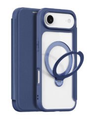 DUX DUCIS Skin X Pro Series For iPhone Air Leather Case Rotary Kickstand Cover Compatible with MagSafe Blue iPhone Air by The Case Factory
