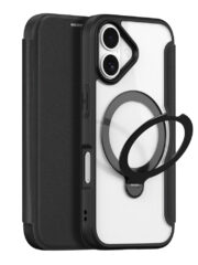 DUX DUCIS Skin X Pro Series For iPhone 17 Leather Case Rotary Kickstand Cover Compatible with MagSafe Black iPhone 17 by The Case Factory
