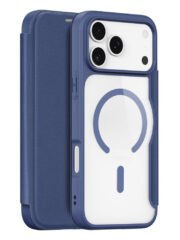 DUX DUCIS Skin X Pro Series For iPhone 17 Pro Leather Case Flip Cover Compatible with MagSafe Blue iPhone 17 Pro by The Case Factory