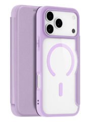 DUX DUCIS Skin X Pro Series For iPhone 17 Pro Leather Case Flip Cover Compatible with MagSafe Purple Pink iPhone 17 Pro by The Case Factory