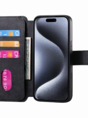 CASENEO MW-03 For iPhone 12 Pro Max Case Magnetic Detachable Wallet Leather Flip Phone Cover by The Case Factory