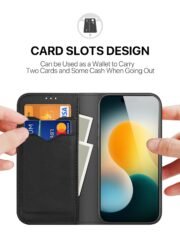 DUX DUCIS Hivo Series For iPhone 17 Pro Max Case Cowhide Leather RFID Blocking Wallet Stand Flip Phone Cover by The Case Factory