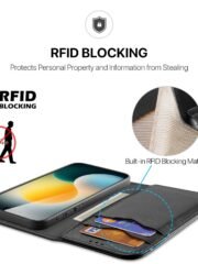 DUX DUCIS Hivo Series For iPhone 17 Pro Max Case Cowhide Leather RFID Blocking Wallet Stand Flip Phone Cover by The Case Factory