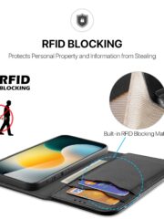 DUX DUCIS Hivo Series For iPhone 17 Pro Case Cowhide Leather RFID Blocking Wallet Stand Flip Phone Cover by The Case Factory