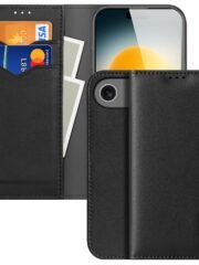 DUX DUCIS Hivo Series For iPhone Air Case Cowhide Leather RFID Blocking Wallet Stand Flip Phone Cover Black iPhone Air by The Case Factory