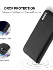 DUX DUCIS Hivo Series For iPhone 17 Case Cowhide Leather RFID Blocking Wallet Stand Flip Phone Cover by The Case Factory