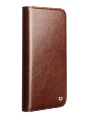 QIALINO For iPhone 17 Pro Case Wallet Stand Genuine Cow Leather Phone Cover by The Case Factory