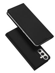DUX DUCIS Skin Pro Series For Samsung Galaxy S25 FE Case Leather Cover with Card Holder Black Samsung Galaxy S25 FE by The Case Factory