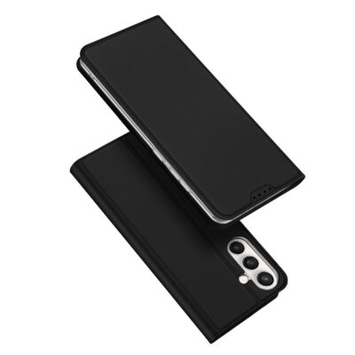 DUX DUCIS Skin Pro Series For Samsung Galaxy S25 FE Case Leather Cover with Card Holder Black Samsung Galaxy S25 FE by The Case Factory