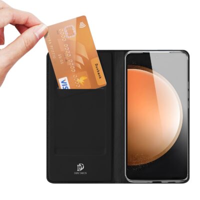 DUX DUCIS Skin Pro Series For Samsung Galaxy S25 FE Case Leather Cover with Card Holder by The Case Factory