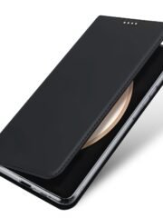 DUX DUCIS Skin Pro Series For Samsung Galaxy S25 FE Case Leather Cover with Card Holder by The Case Factory