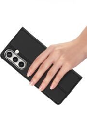 DUX DUCIS Skin Pro Series For Samsung Galaxy S25 FE Case Leather Cover with Card Holder by The Case Factory