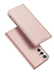 DUX DUCIS Skin Pro Series For Samsung Galaxy S25 FE Case Leather Cover with Card Holder Pink Samsung Galaxy S25 FE by The Case Factory