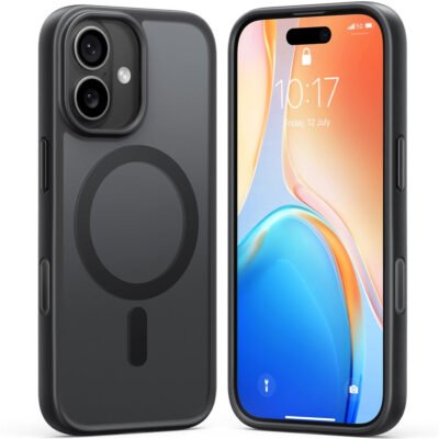 TORRAS Guardian-Mag Series For iPhone 17 Case Magnetic Matte Phone Cover Black iPhone 17 by The Case Factory