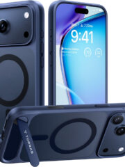 TORRAS Ostand L1 Series For iPhone 17 Pro MagSafe Kickstand Case Dark Blue iPhone 17 Pro by The Case Factory