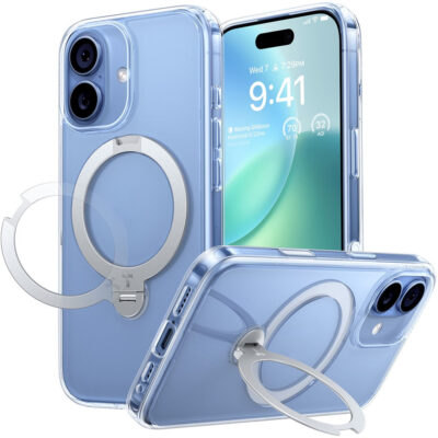 TORRAS Ostand Q3 Spin Series For iPhone 17 MagSafe Rotating Kickstand Case Transparent iPhone 17 by The Case Factory