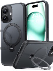 TORRAS Ostand Q3 Spin Series For iPhone 17 MagSafe Rotating Kickstand Case Black iPhone 17 by The Case Factory
