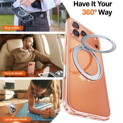 TORRAS Ostand O1 Guardian Series For iPhone 17 Pro Magnetic Case Rotating Kickstand Phone Cover by The Case Factory