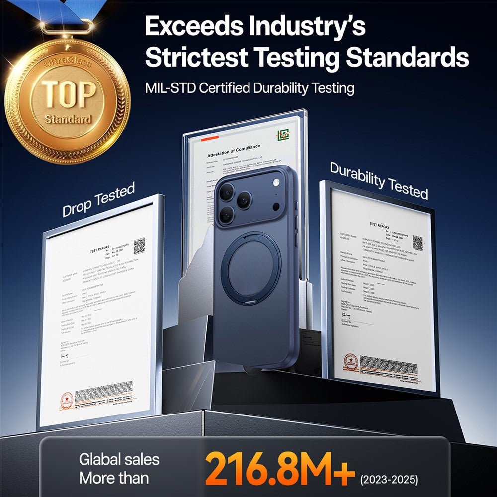 TORRAS Ostand O1 Guardian Series For iPhone 17 Pro Max MagSafe Rotating Kickstand Case by The Case Factory