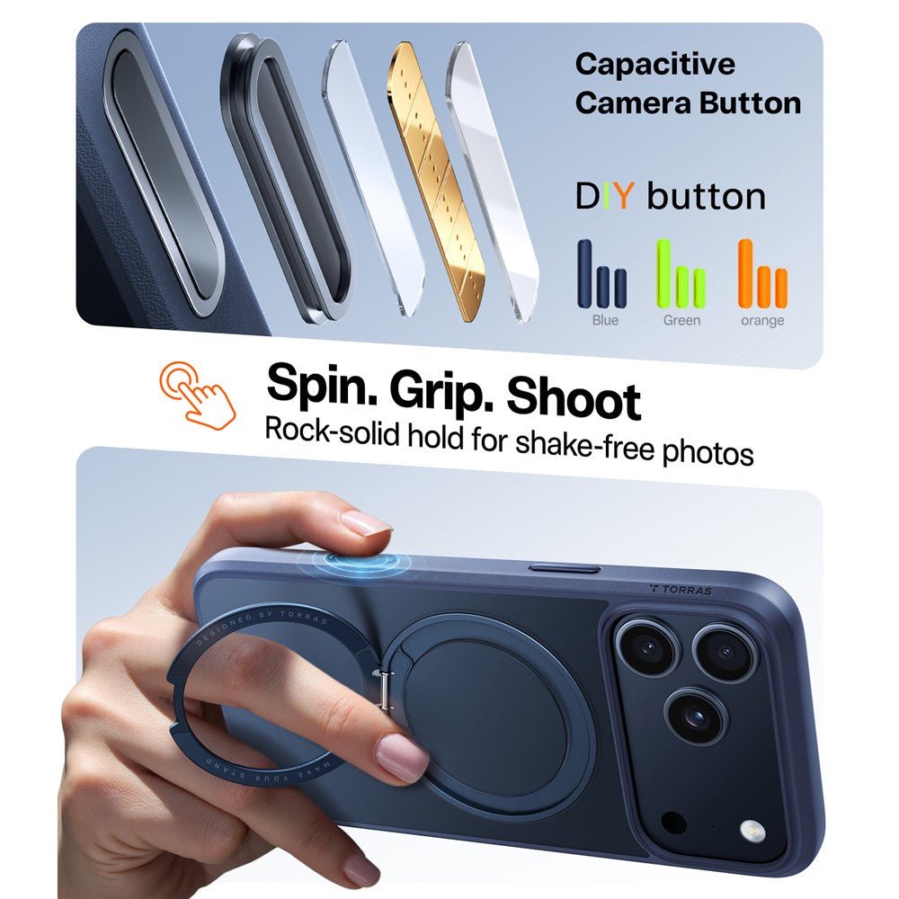 TORRAS Ostand O1 Guardian Series For iPhone 17 Pro Max MagSafe Rotating Kickstand Case by The Case Factory