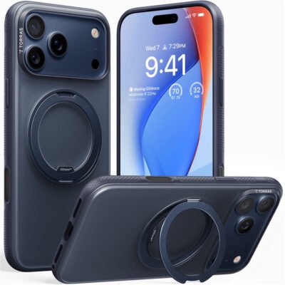 TORRAS Ostand O3 Fitness Series For iPhone 17 Pro Case Compatible with MagSafe Kickstand Phone Cover Dark Blue iPhone 17 Pro by The Case Factory