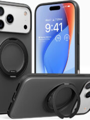 TORRAS Ostand O3 Fitness Series For iPhone 17 Pro Case Compatible with MagSafe Kickstand Phone Cover Black iPhone 17 Pro by The Case Factory